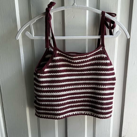 American Eagle Crochet Striped Tank Top - Picture 6 of 6